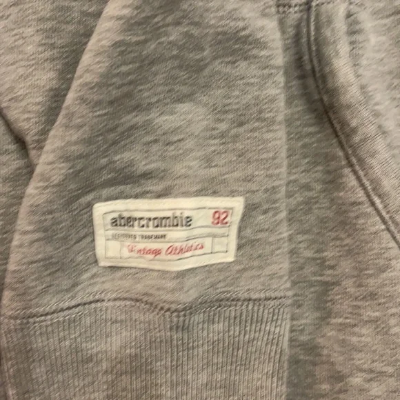 ABERCROMBIE & FITCH Kids Grey Vintage Basketball Hoodie Size Large - Picture 3 of 4